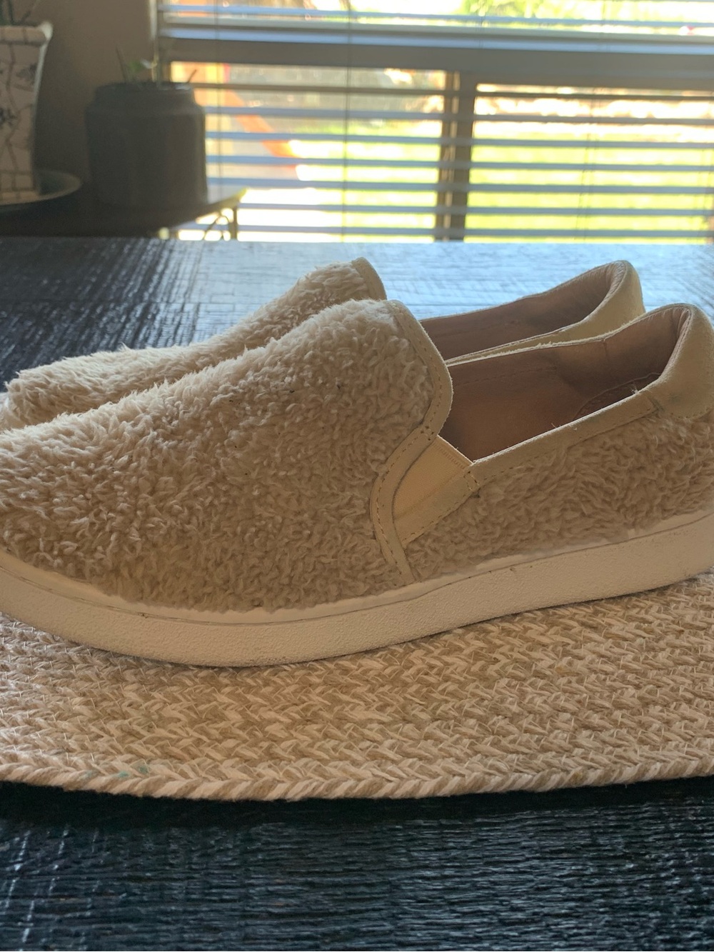 UGG Cream Sherpa Slip-On Flats